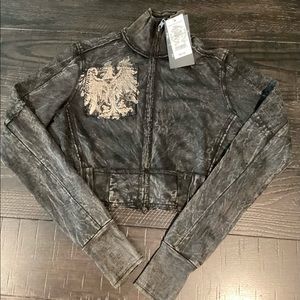 New Primevil Crop Graphic Top Jacket XS